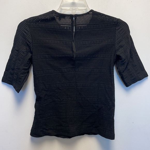 Rag & bone fitted short sleeve black top - Picture 4 of 6